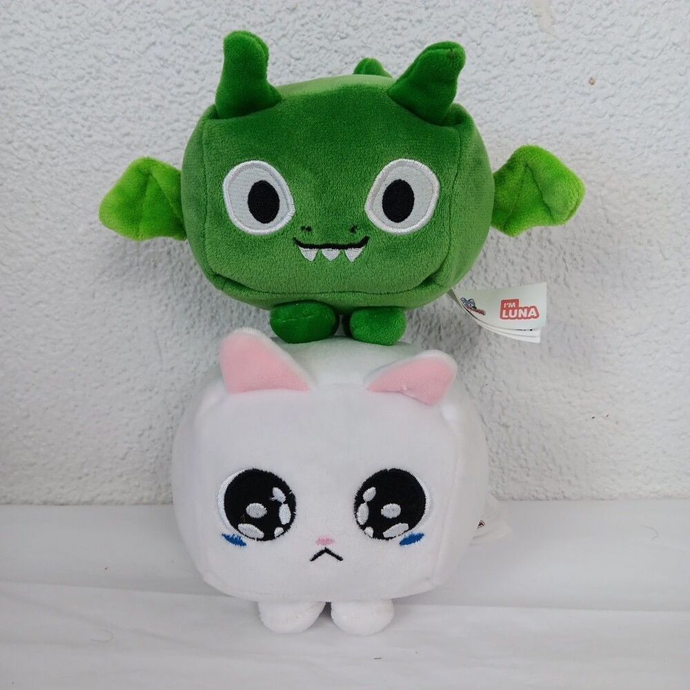 Phatmojo Pet Simulator X Series 1 Green Luna Dragon & Crying Cat Plush